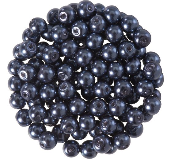 Perles en verre cirées, 100 pc., Ø 4 mm