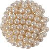 Perles en verre cirées, 100 pc., Ø 4 mm Blanc perle