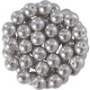 Perles de cire de verre, Ø 6 mm, 55 pièces Gris foncé