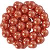 Perles de cire de verre, Ø 6 mm, 55 pièces Orange foncé