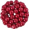 Perles de cire de verre, Ø 6 mm, 55 pièces Rouge clair