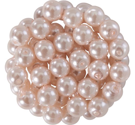 Perles de cire de verre, Ø 6 mm, 55 pièces