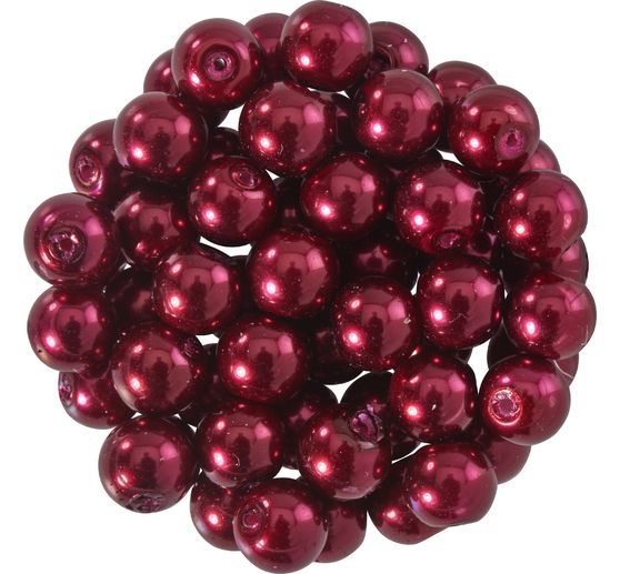 Perles de cire de verre, Ø 6 mm, 55 pièces