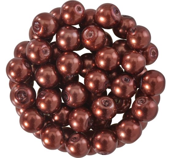Perles de cire de verre, Ø 6 mm, 55 pièces