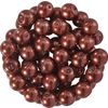 Perles de cire de verre, Ø 6 mm, 55 pièces Brun chocolat