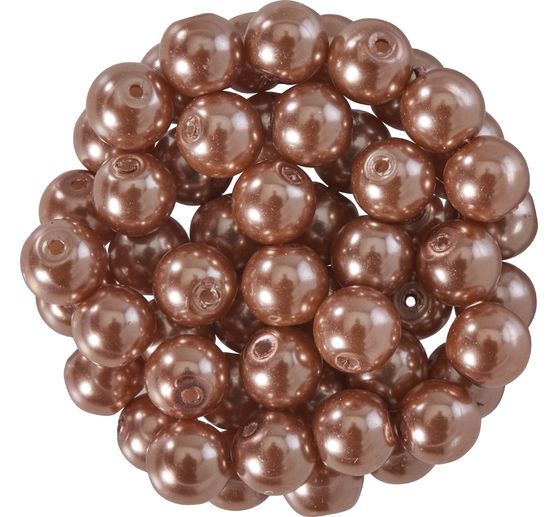 Perles de cire de verre, Ø 6 mm, 55 pièces
