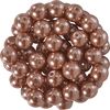 Perles de cire de verre, Ø 6 mm, 55 pièces Brun clair