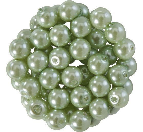 Perles de cire de verre, Ø 6 mm, 55 pièces