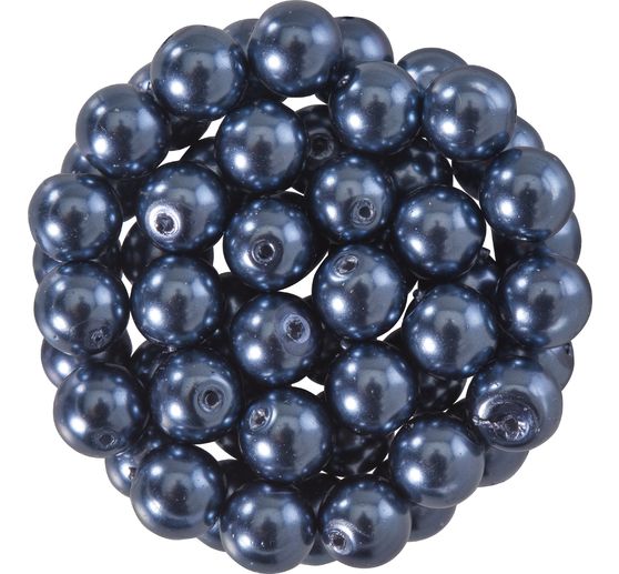 Perles en verre cirées, Ø 6 mm, 55 pc.