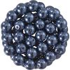 Perles de cire de verre, Ø 6 mm, 55 pièces Anthracite