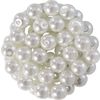 Perles de cire de verre, Ø 6 mm, 55 pièces Blanc