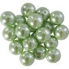 Perles en verre cirées, Ø 10 mm, 20 pc. Vert clair