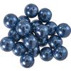 Perles en verre cirées, Ø 10 mm, 20 pc. Anthracite