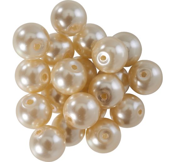 Perles en verre cirées, Ø 10 mm, 20 pc.