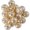 Perles de cire de verre, Ø 10 mm, 20 pièces Blanc perle