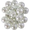 Perles de cire de verre, Ø 10 mm, 20 pièces Blanc
