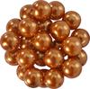 Perles de cire de verre, Ø 8mm, 25pcs, jaune doré (orange clair)