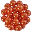 Glass wax beads, Ø 8mm, 25pcs, golden yellow (light orange) dark Orange