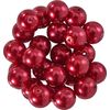 Perles de cire de verre, Ø 8mm, 25pcs, jaune doré (orange clair) Rouge clair