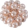 Perles de cire de verre, Ø 8mm, 25pcs, jaune doré (orange clair) Rose clair