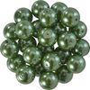Perles de cire de verre, Ø 8mm, 25pcs, jaune doré (orange clair) Vert foncé