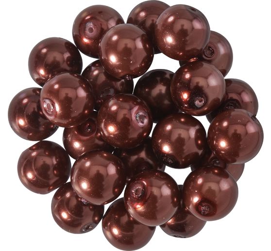 Perles de cire de verre, Ø 8mm, 25pcs, jaune doré (orange clair)