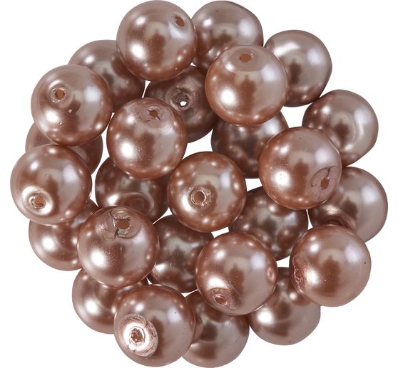 Perles de cire de verre, Ø 8mm, 25pcs, jaune doré (orange clair)