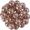 Perles de cire de verre, Ø 8mm, 25pcs, jaune doré (orange clair) Brun clair