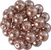 Perles de cire de verre, Ø 8mm, 25pcs, jaune doré (orange clair)