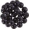 Perles de cire de verre, Ø 8mm, 25pcs, jaune doré (orange clair) Noir