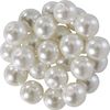 Perles de cire de verre, Ø 8mm, 25pcs, jaune doré (orange clair) Blanc