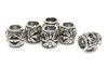 Perles bijoux métal « Fleur », 6 pc., 11 x 9 mm, Argent vieilli