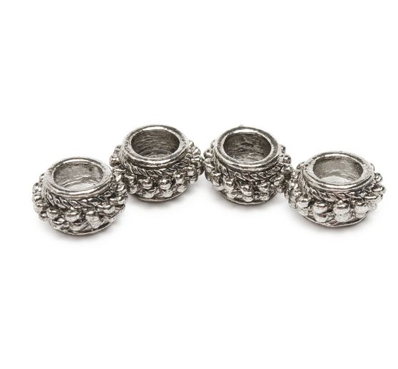 Perles bijou métal « Rond », 4 pc.