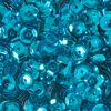 Sequins métall., bomb. env.1400 pc., env. Ø6 mm, Argent Turquoise métallisé
