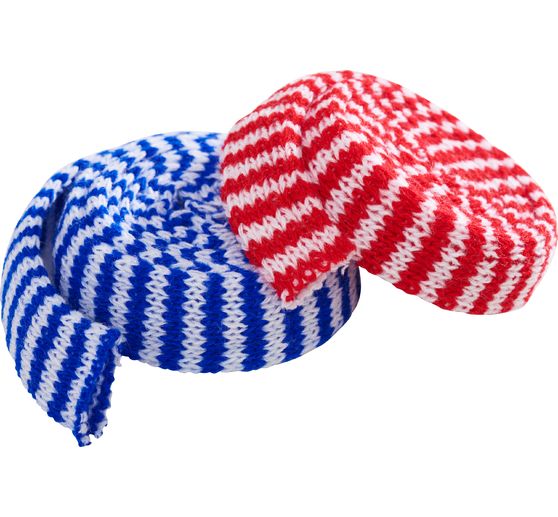 Knitted tube, two-coloured, 22 Needles/Ø 3 cm