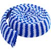 Manchon tricot bicolore, l 1,5 cm x L 100 cm Bleu/Blanc