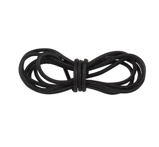 Bracelet en cuir rond, Ø 1 mm