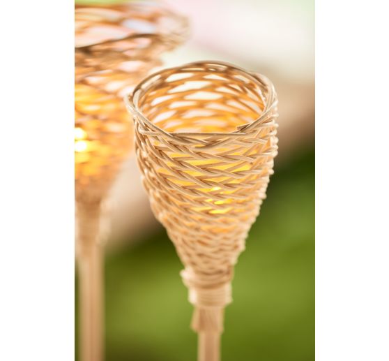 Moelle ronde de rotin VBS, Naturel, ruban bleu, Ø 4 mm