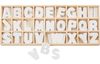 VBS Wooden letter set "Assorted - White", 156 pieces