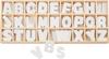 Set de lettres en bois VBS « Assorties - Blanc », 156 pièces
