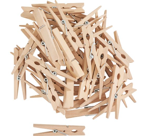 Pinces &agrave; linge en bois VBS, 40 pc.