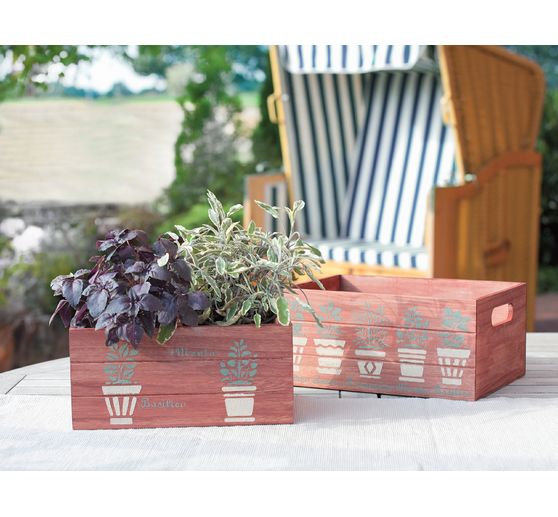 VBS Caisses en bois, lot de 3