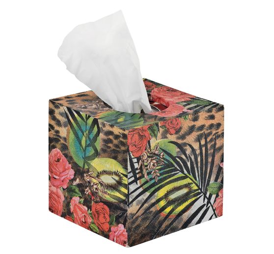 VBS Cosmetic tissue box "Square", with round opening