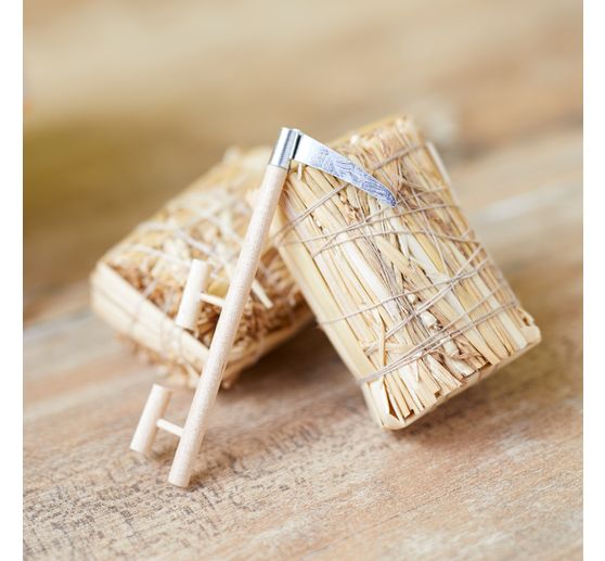 Outils de jardin en bois VBS, set de 3