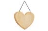 Panneau déco VBS « Coeur », bois tendre, chaîne d'accroche, env. 17,5 x 1 x 15 cm