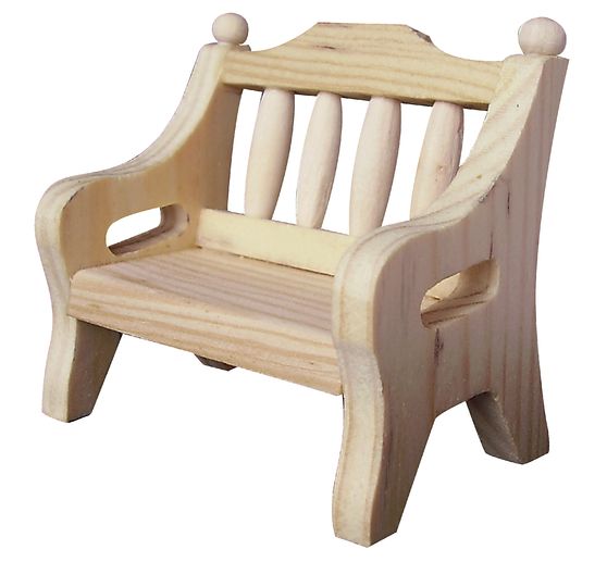 Banc de jardin en bois, à accoudoirs, env. 7 x 4 cm