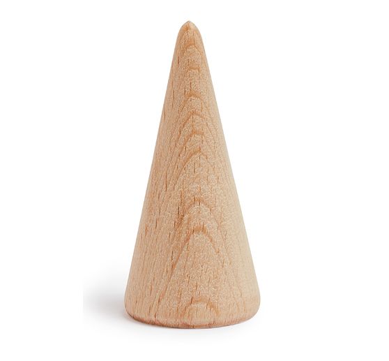Cône en bois pour pochette surprise