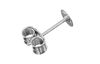 Clous d'oreilles en acier inoxydable avec disque 6 mm, 10 pc.