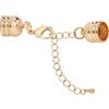 Parure bijou avec chaînette d''ajustement, 10 mm Doré