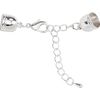 Parure bijou avec chaînette d''ajustement, 10 mm Argenté